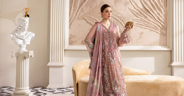 Tea Pink Chiffon Suit
