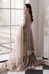 Steel Grey 3 Piece Unstitched Embroidered Organza Suit