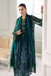 Emerald Green To Teal Chiffon Suit