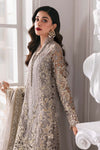 Steel Grey 3 Piece Unstitched Embroidered Organza Suit