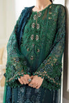 Emerald Green To Teal Chiffon Suit