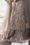 Steel Grey 3 Piece Unstitched Embroidered Organza Suit