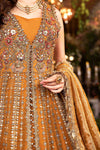 Mustard Default 3 Piece Unstitched Embroidered Organza Suit