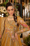 Mustard Default 3 Piece Unstitched Embroidered Organza Suit