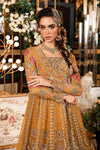 Mustard Default 3 Piece Unstitched Embroidered Organza Suit