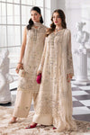 Off White 3 Piece Unstitched Embroidered Chiffon Suit
