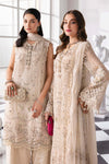 Off White 3 Piece Unstitched Embroidered Chiffon Suit