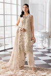 Off White 3 Piece Unstitched Embroidered Chiffon Suit