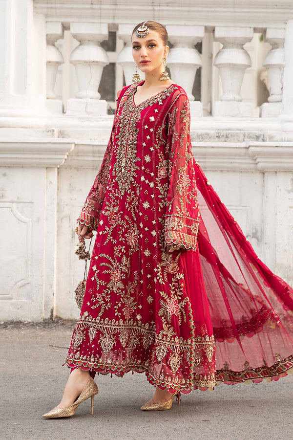 Fuchsia Pink Chiffon Suit
