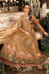 Mustard Default 3 Piece Unstitched Embroidered Organza Suit