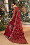 Red Default 3 Piece Unstitched Embroidered Organza Suit