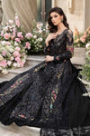 Black Default 3 Piece Unstitched Embroidered Suit