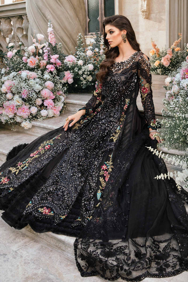 Black Default 3 Piece Unstitched Embroidered Suit
