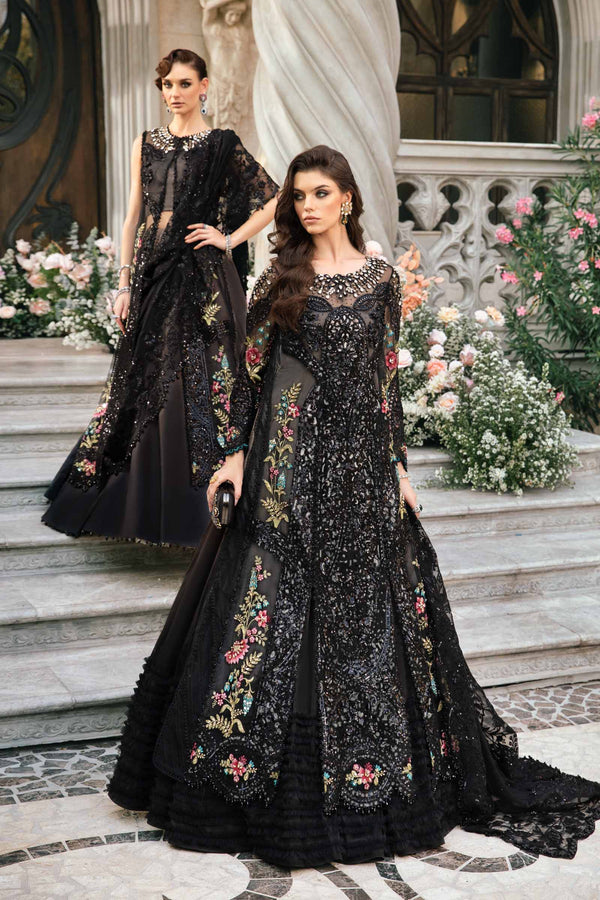 Black Default 3 Piece Unstitched Embroidered Suit