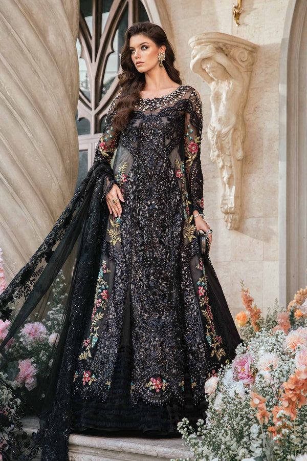 Black Default 3 Piece Unstitched Embroidered Suit