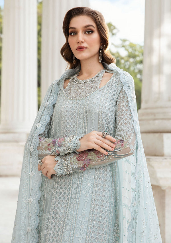 Aqua Formal Collection - Maria B - Unstitched - Chiffon 24 - MPC24#03