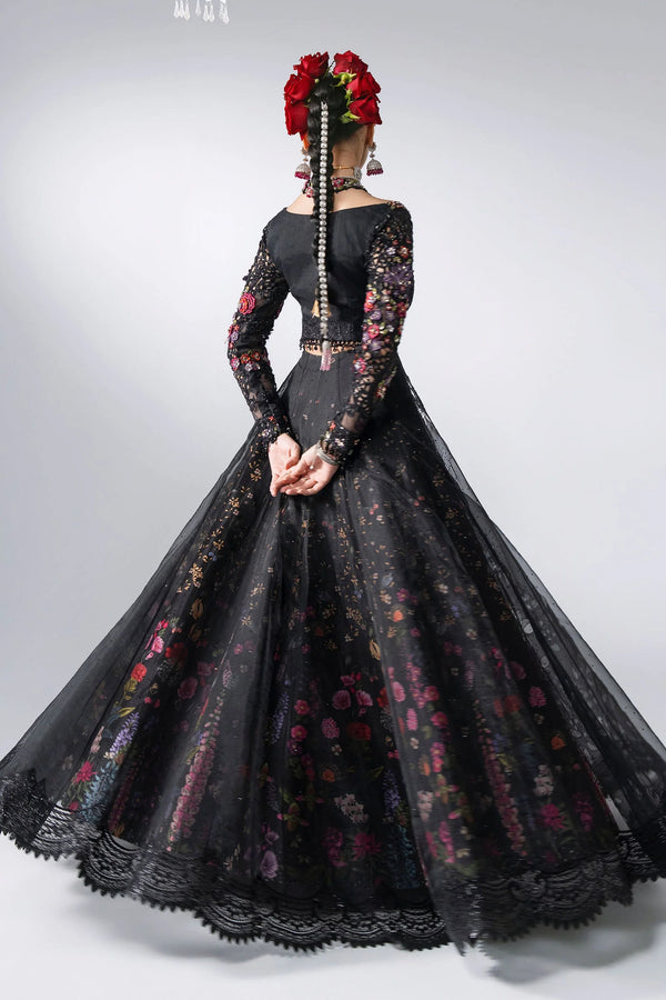 Unstitched Embroidered Organza SuitIn Stock BD-3101-Obsidian Garden-Default