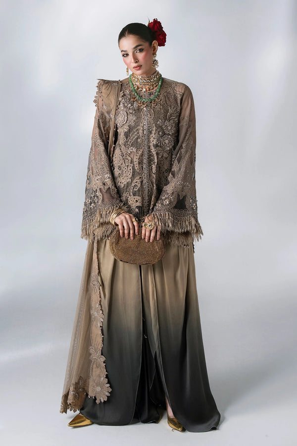 Unstitched Embroidered Chiffon SuitIn Stock BD-3102-Antique Bronze-Default