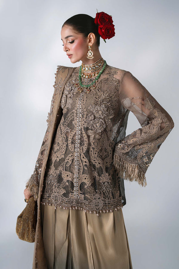 Unstitched Embroidered Chiffon SuitIn Stock BD-3102-Antique Bronze-Default
