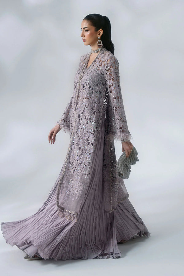Unstitched Embroidered Organza SuitIn Stock BD-3105-Dusty Lilac-Default