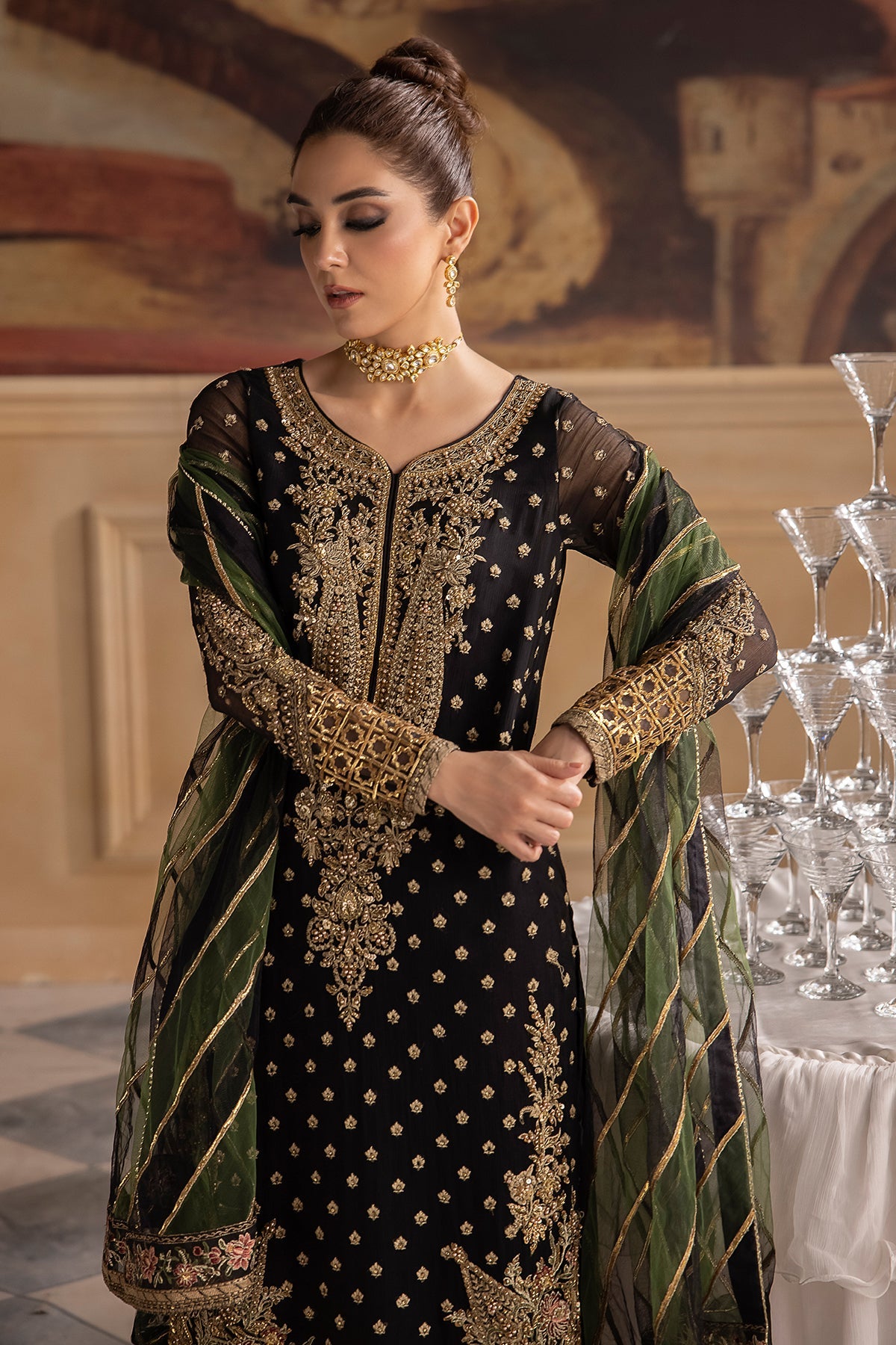 Charizma Premium Luxury Handwork Chiffon DJW4-06