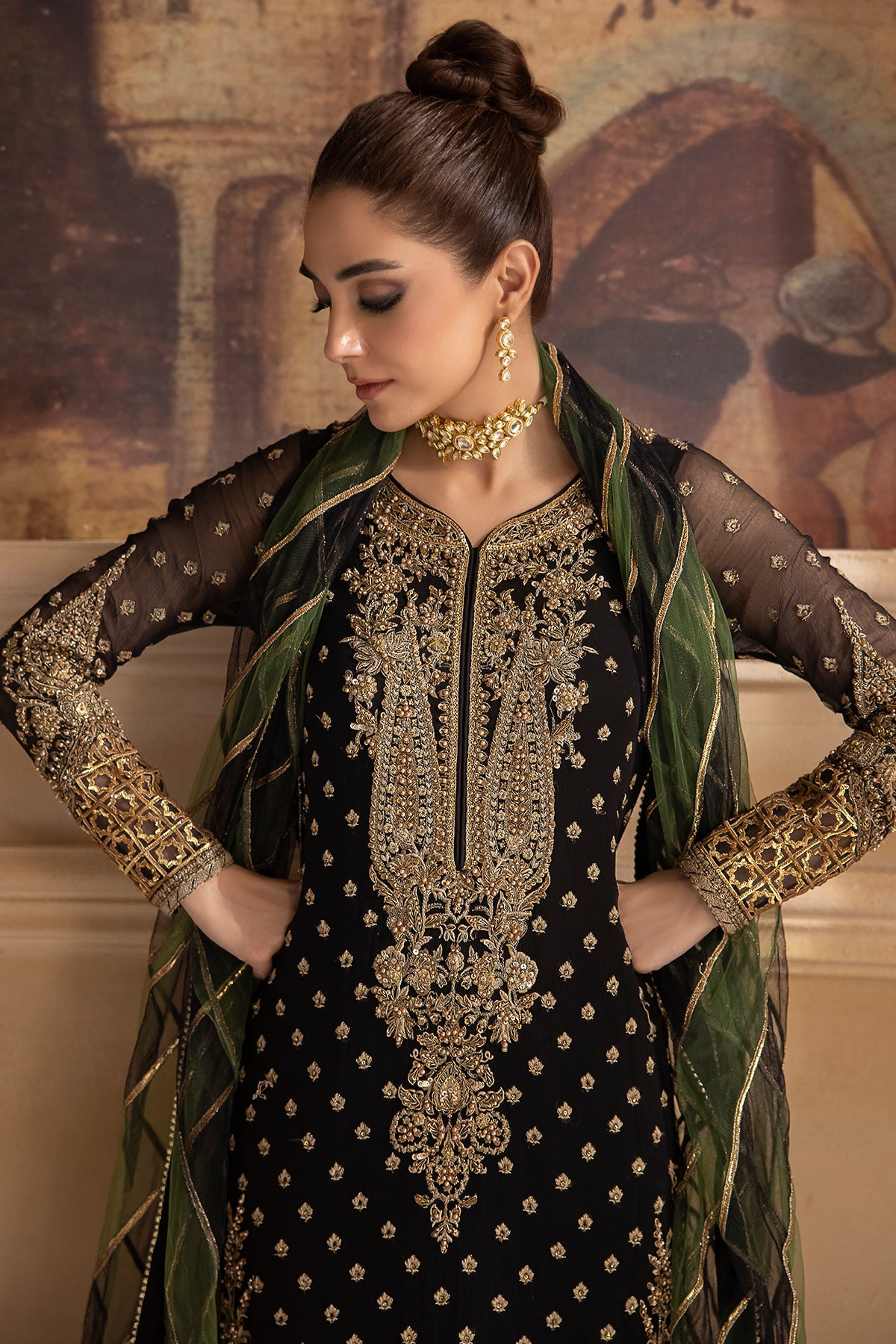 Charizma Premium Luxury Handwork Chiffon DJW4-06