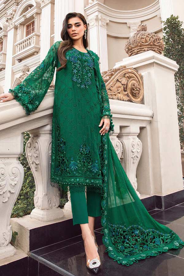 Green Chiffon Suit