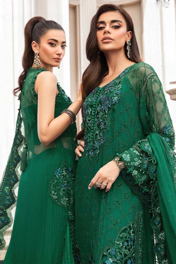 Green Chiffon Suit