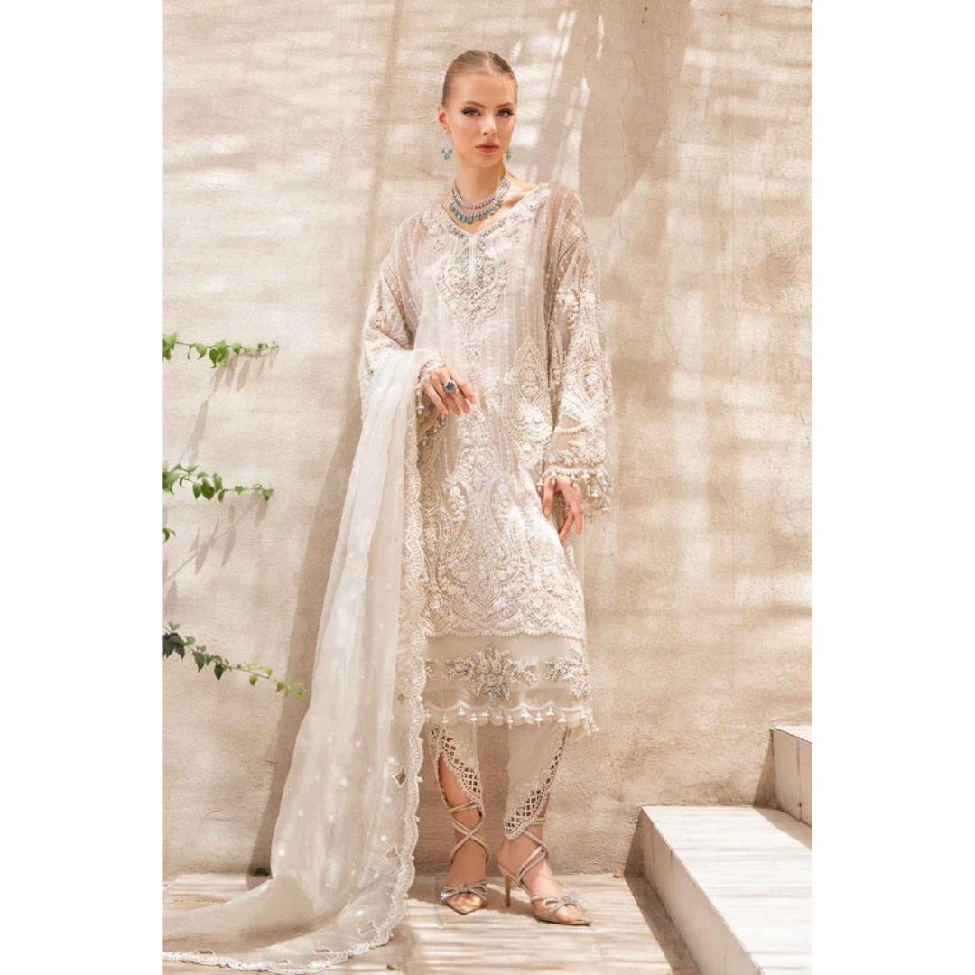 Maria.B Wedding COUTURE Fully Embroidered Organza Suit Unstithced FX-863