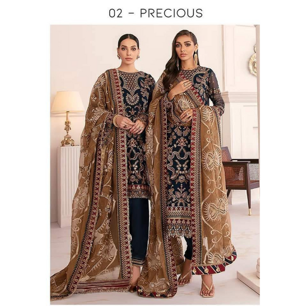 Baroque - Chantelle EMBROIDERED CHIFFON 02-PRECIOUS
