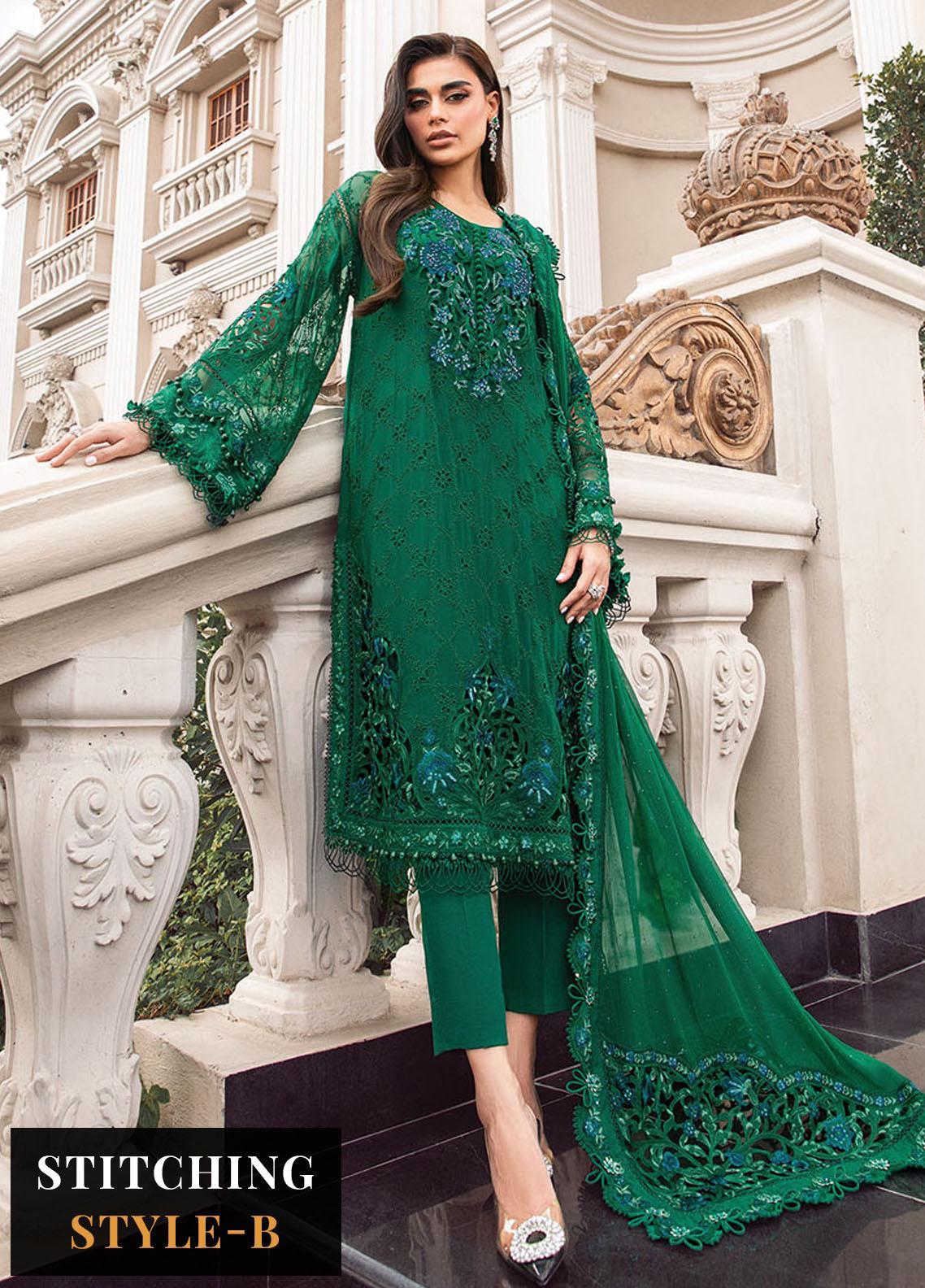 Maria B - Pure Silk Chiffon Collection 2023 - D8