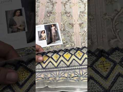 Jazmin Embroidered Chiffon 3Pc Suit D-08