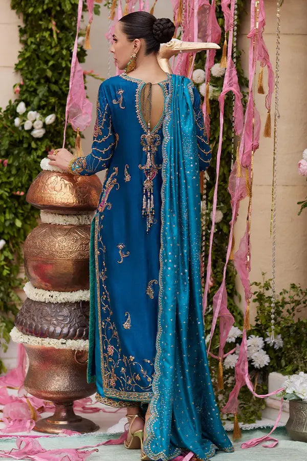Farah Talib Aziz - Nihal Teal Kurta