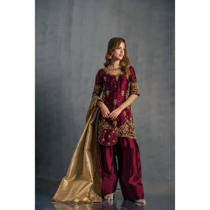 House Of Sehrish Nadeem - Maroon ensemble