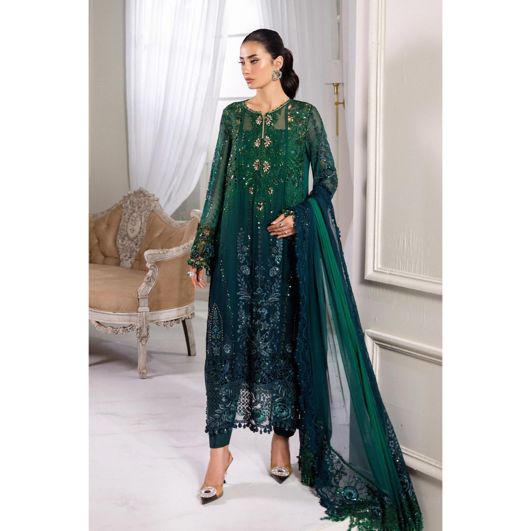 Maria.B Chiffons MPC-25-106 (Emerald Green To Teal)